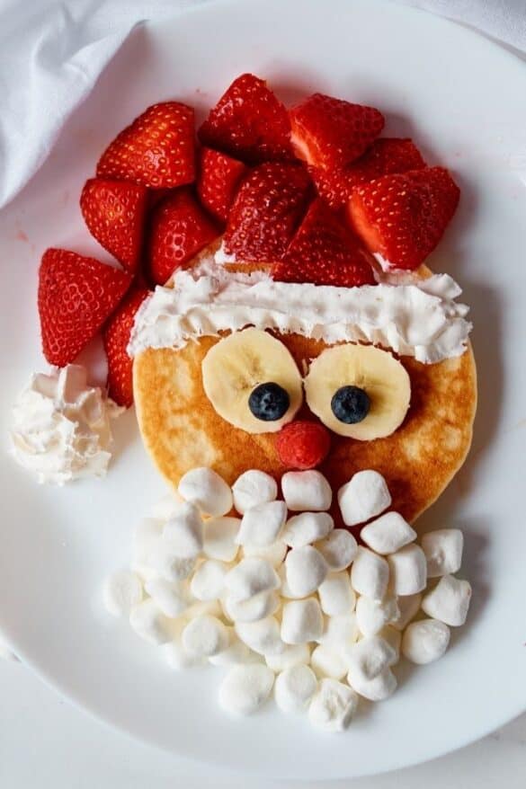 Santa Pancakes: Fun Christmas Morning Breakfast For Kids!