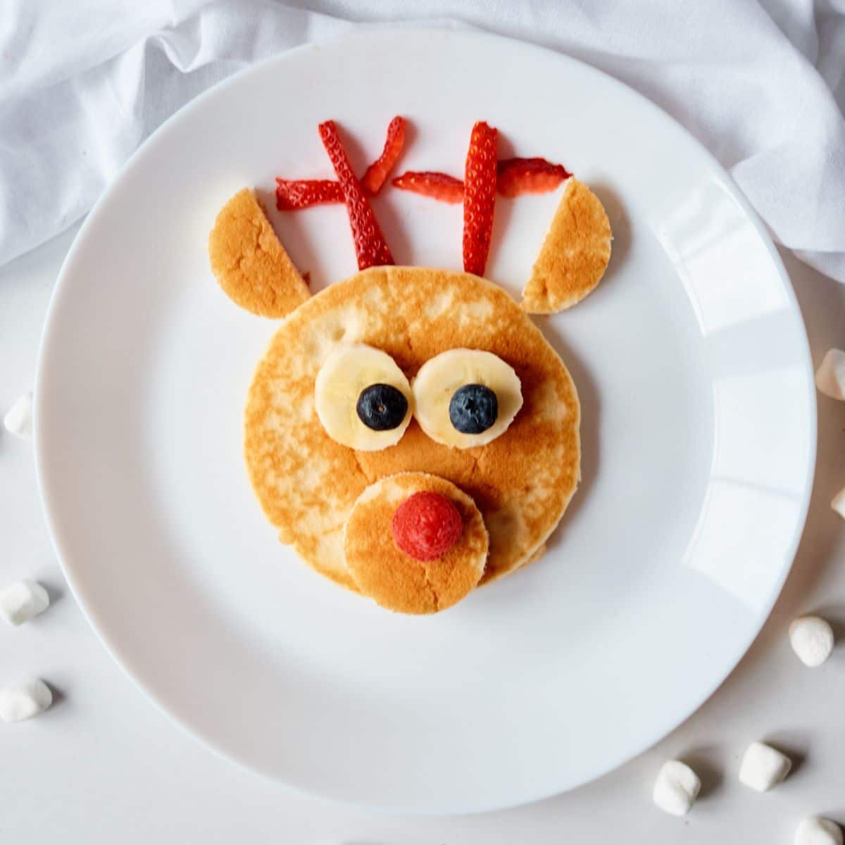Festive Reindeer Pancakes